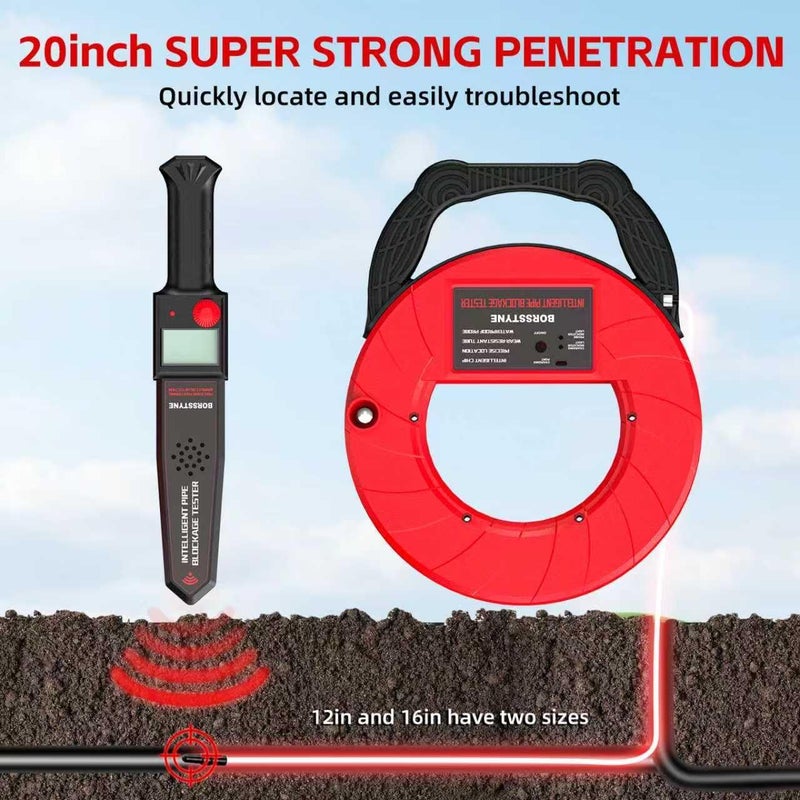 Borsstyne Pipe Locators Precision Blockage Detector for Water pipes underground pipes PVC pipes metal pipes Wall pipes - Image 5